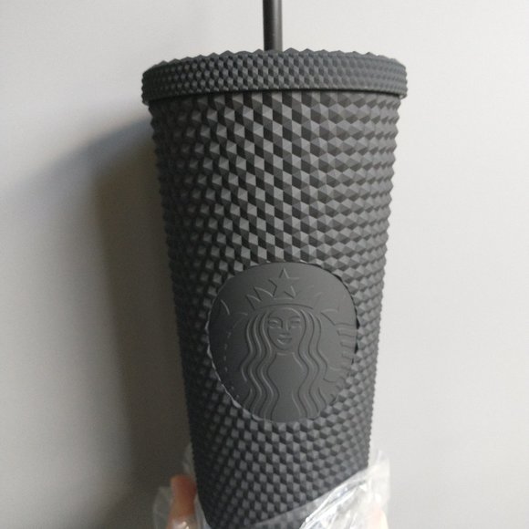 NWT Starbucks Matte Black Studded Cup - Picture 1 of 2
